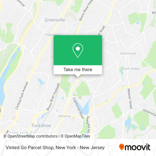 Vinted Go Parcel Shop map