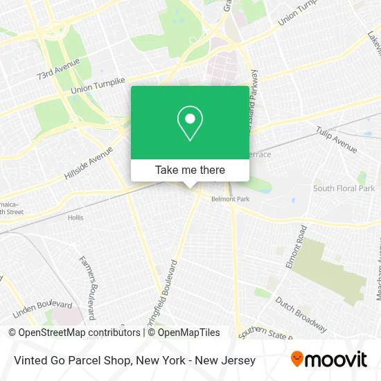 Vinted Go Parcel Shop map