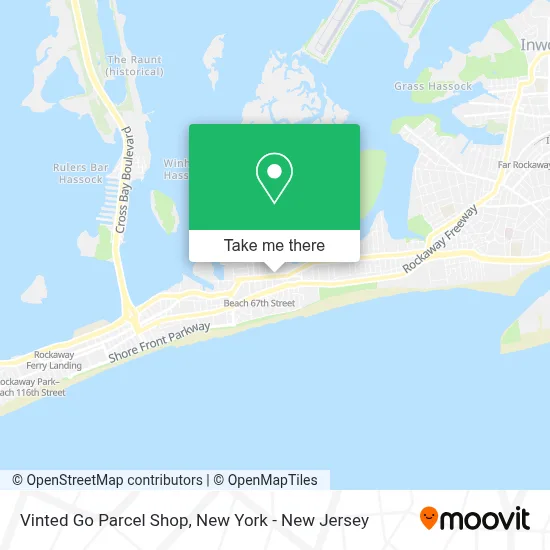 Vinted Go Parcel Shop map