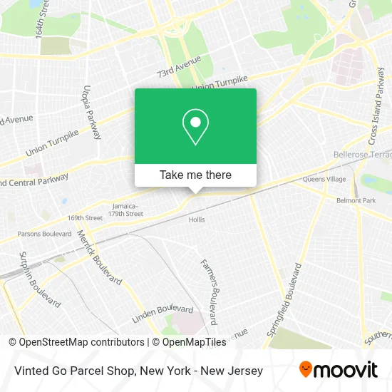 Vinted Go Parcel Shop map