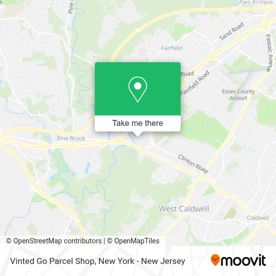 Vinted Go Parcel Shop map