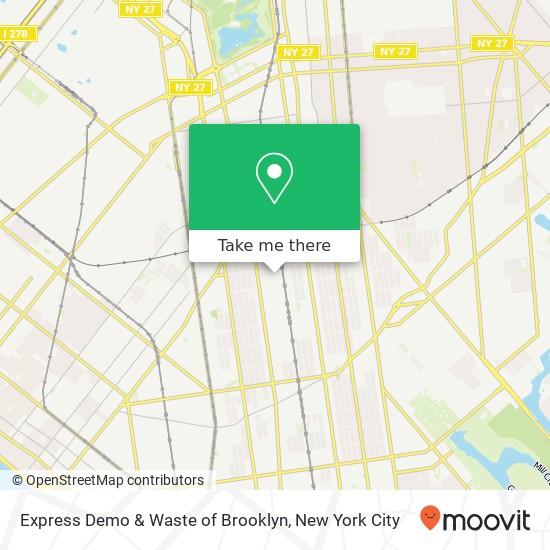 Mapa de Express Demo & Waste of Brooklyn, 1039 E 14th St