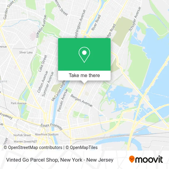 Vinted Go Parcel Shop map