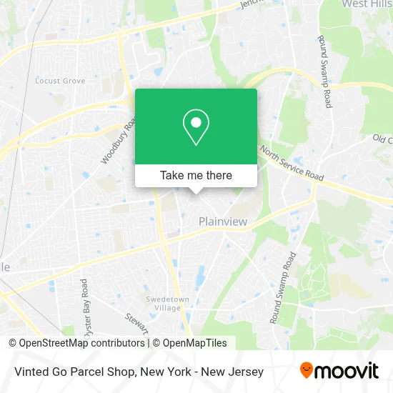 Vinted Go Parcel Shop map
