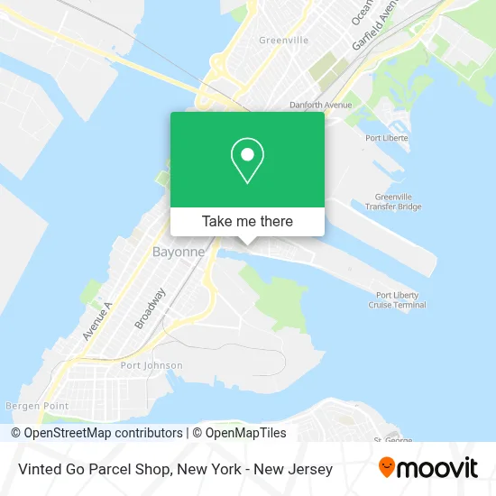 Vinted Go Parcel Shop map