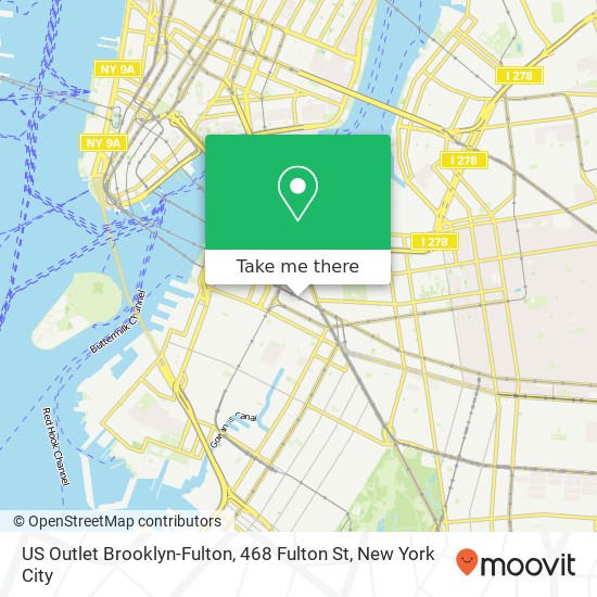 Mapa de US Outlet Brooklyn-Fulton, 468 Fulton St