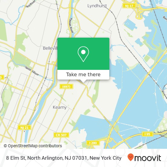 8 Elm St, North Arlington, NJ 07031 map