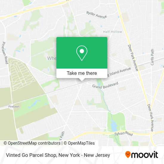 Vinted Go Parcel Shop map