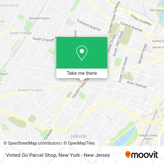 Vinted Go Parcel Shop map