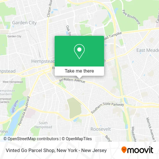 Vinted Go Parcel Shop map
