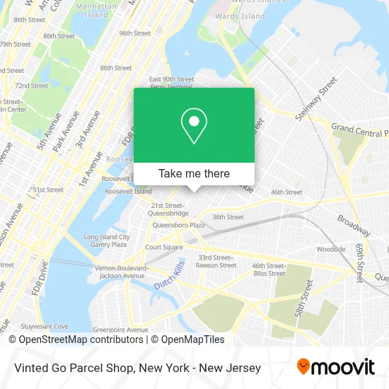 Vinted Go Parcel Shop map