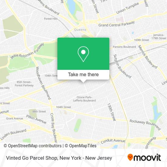Vinted Go Parcel Shop map