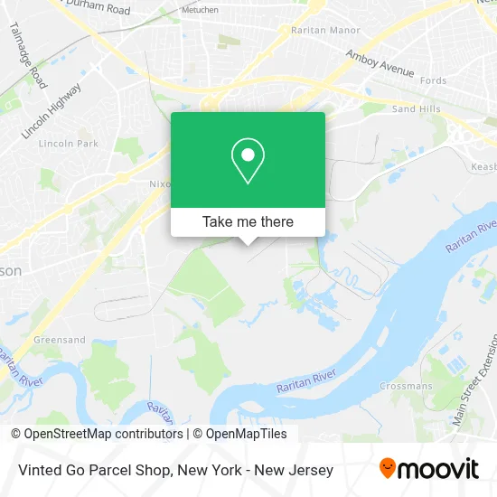 Vinted Go Parcel Shop map