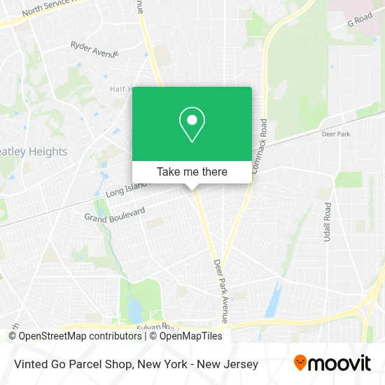 Vinted Go Parcel Shop map