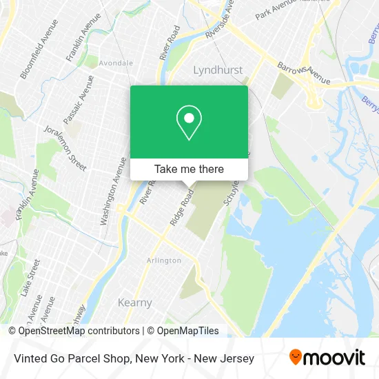 Vinted Go Parcel Shop map