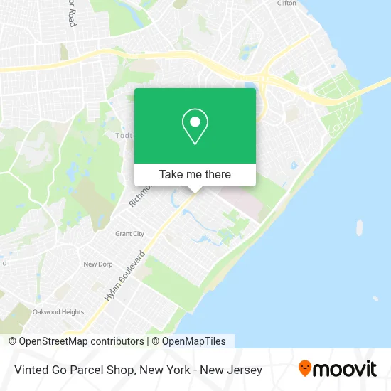 Vinted Go Parcel Shop map