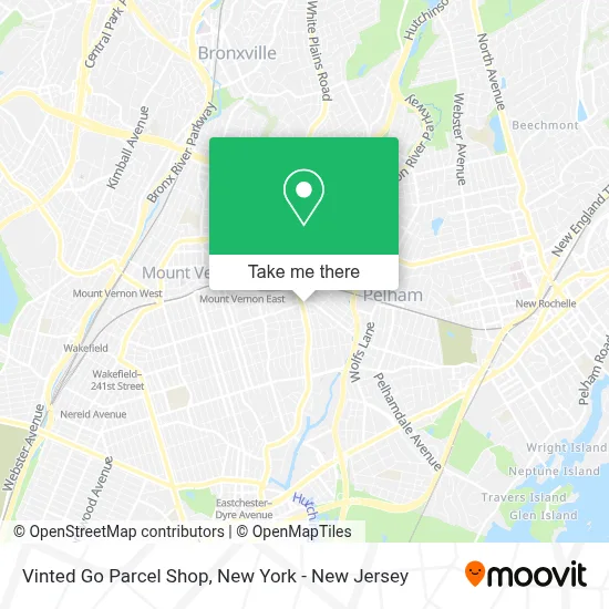 Vinted Go Parcel Shop map