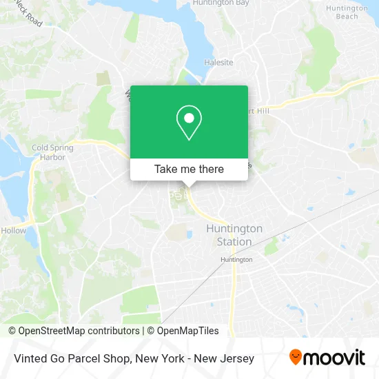 Vinted Go Parcel Shop map