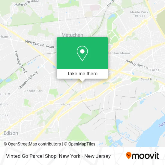 Vinted Go Parcel Shop map