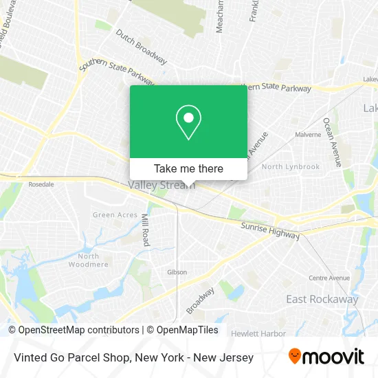 Vinted Go Parcel Shop map