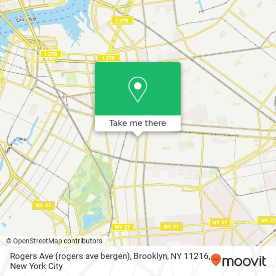 Rogers Ave (rogers ave bergen), Brooklyn, NY 11216 map