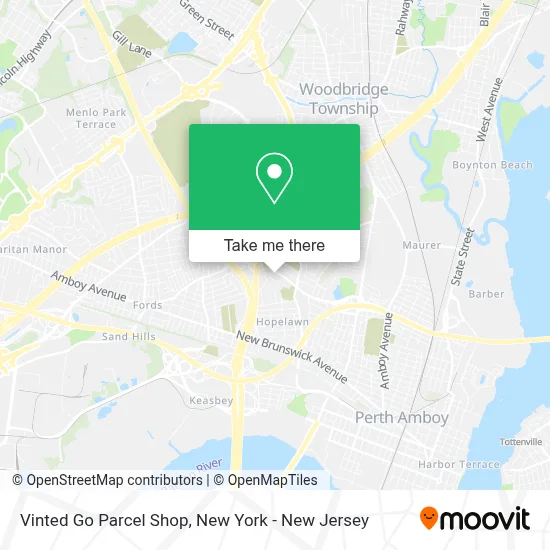Vinted Go Parcel Shop map