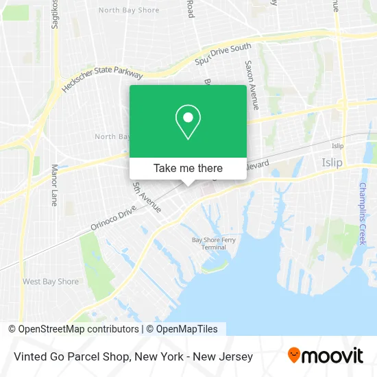 Vinted Go Parcel Shop map