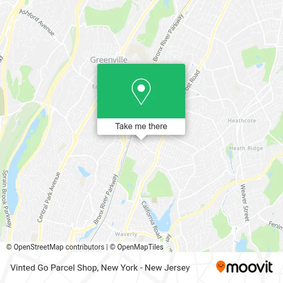 Vinted Go Parcel Shop map