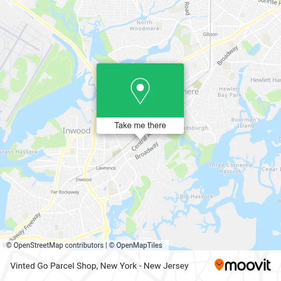 Vinted Go Parcel Shop map