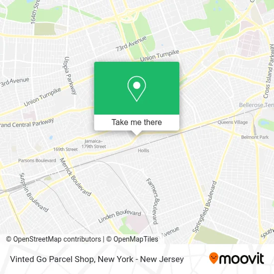 Vinted Go Parcel Shop map