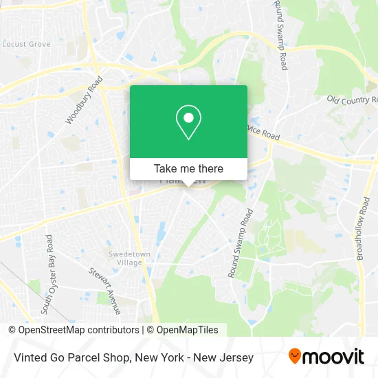 Vinted Go Parcel Shop map