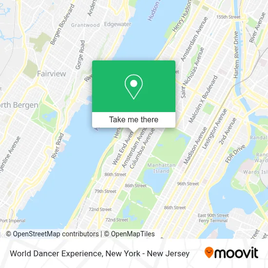 World Dancer Experience map