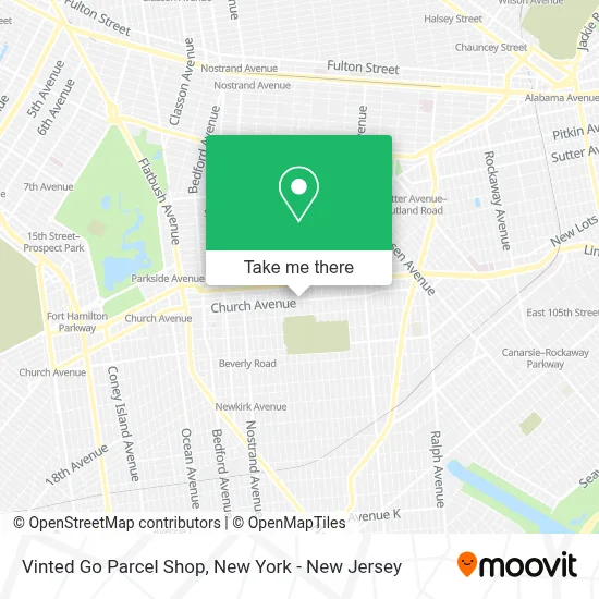 Vinted Go Parcel Shop map