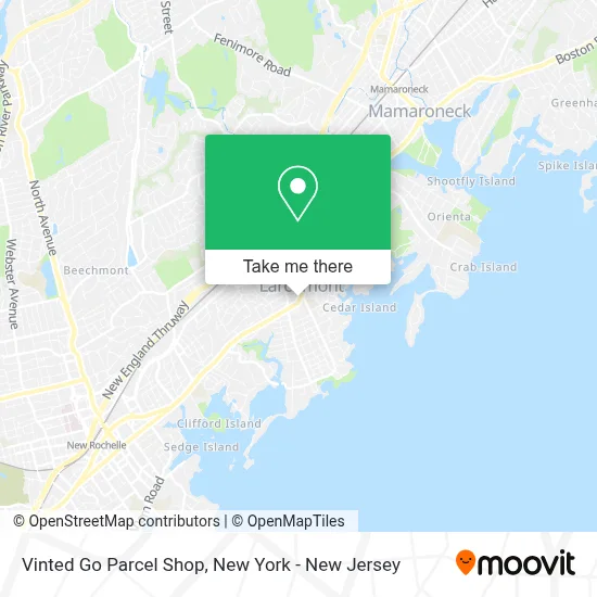 Vinted Go Parcel Shop map