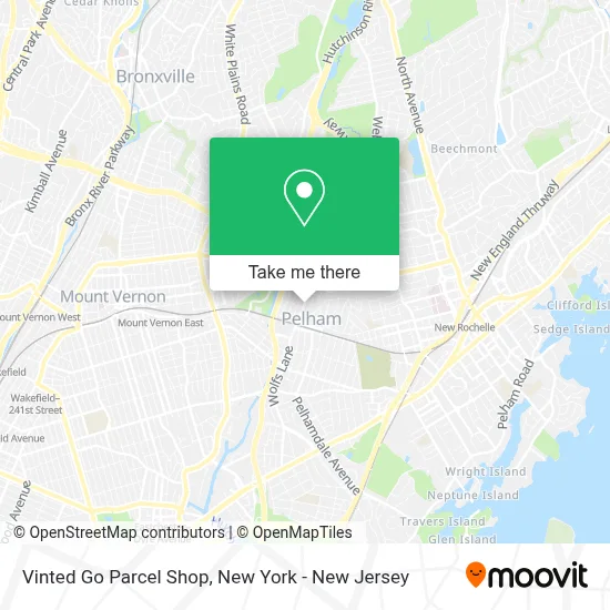 Vinted Go Parcel Shop map
