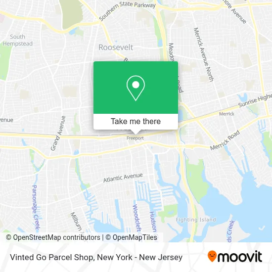 Vinted Go Parcel Shop map