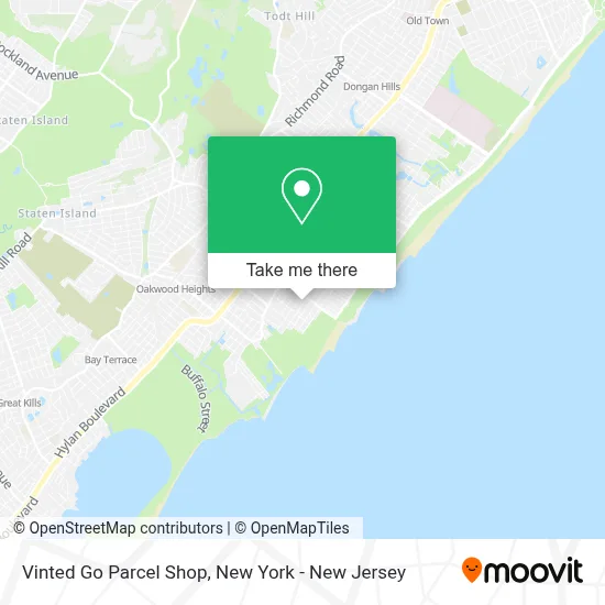 Vinted Go Parcel Shop map
