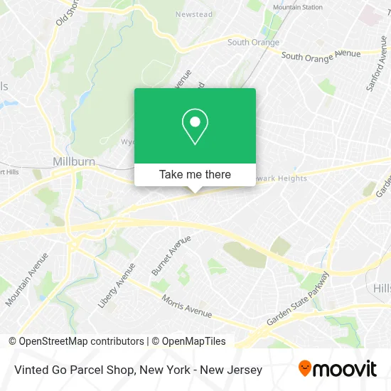 Vinted Go Parcel Shop map