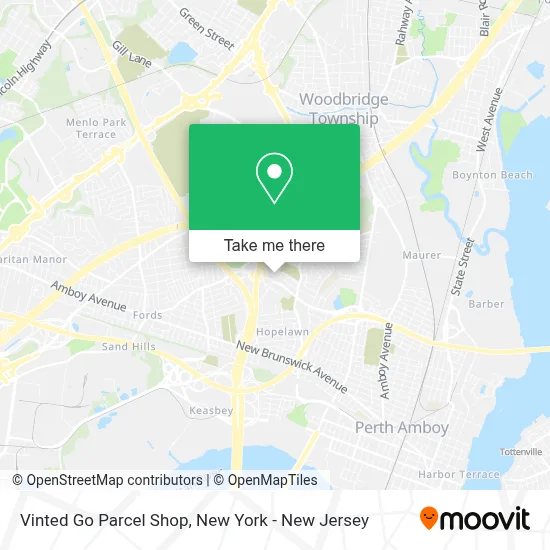 Vinted Go Parcel Shop map