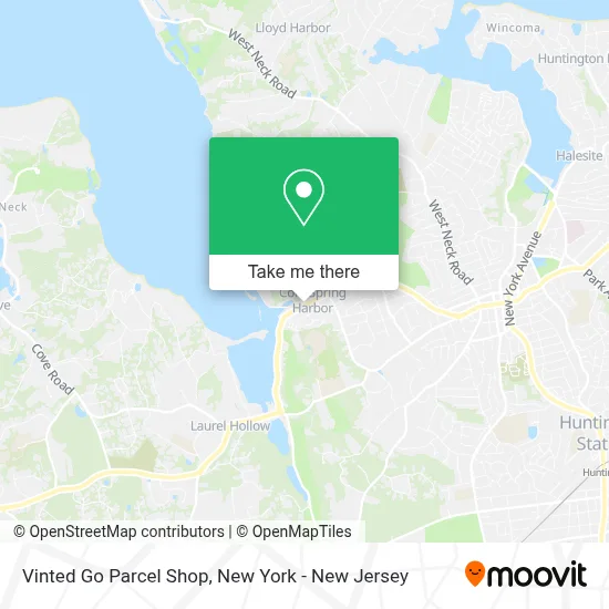 Vinted Go Parcel Shop map
