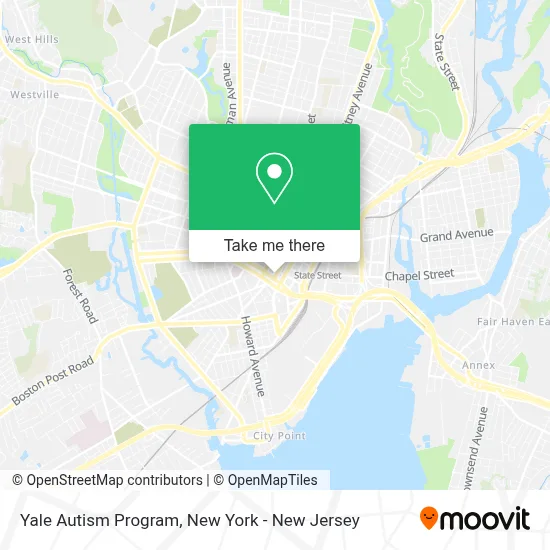 Yale Autism Program map