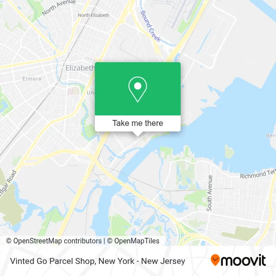 Vinted Go Parcel Shop map