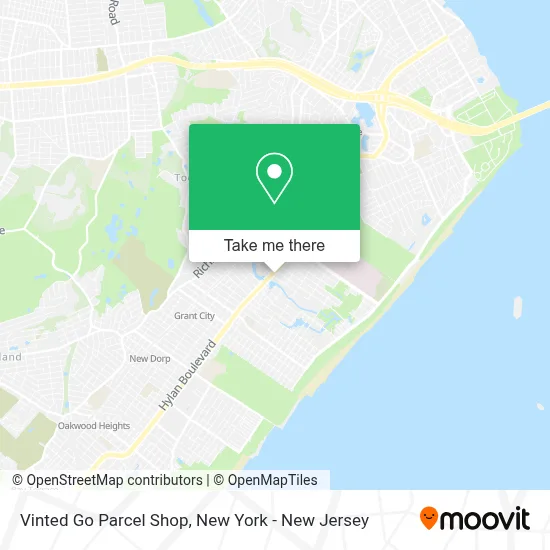 Vinted Go Parcel Shop map
