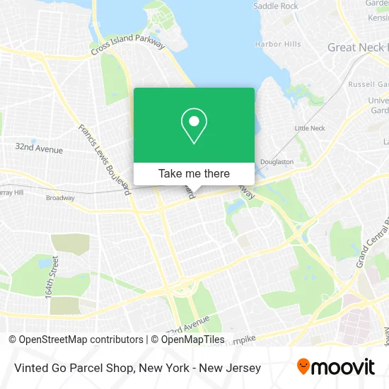 Vinted Go Parcel Shop map