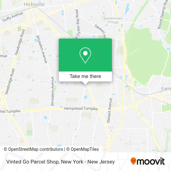 Vinted Go Parcel Shop map