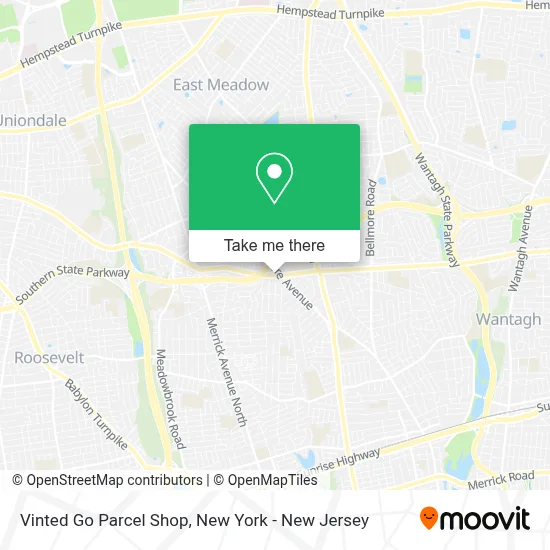 Vinted Go Parcel Shop map