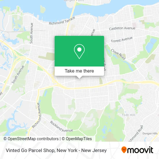 Vinted Go Parcel Shop map