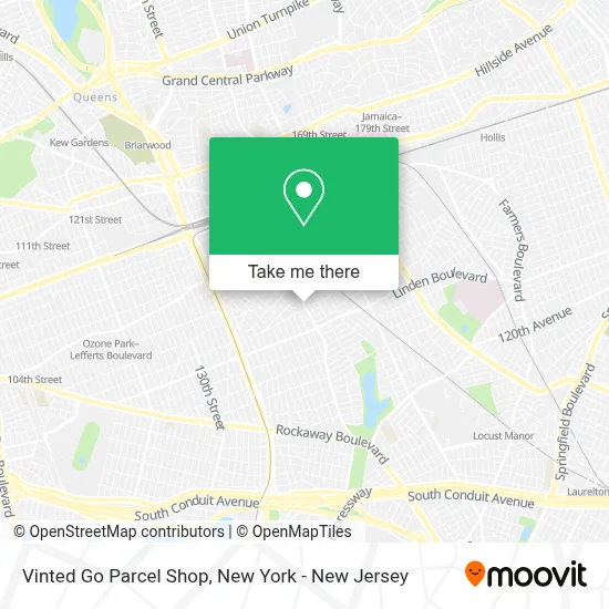 Vinted Go Parcel Shop map