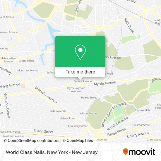 World Class Nails map