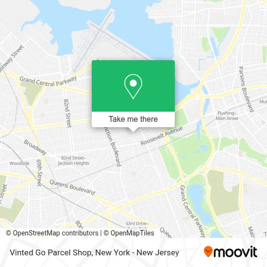 Vinted Go Parcel Shop map